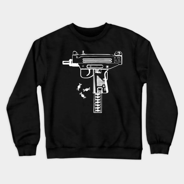 Uzi and candies. Crewneck Sweatshirt by Hoyda